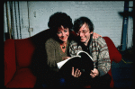 Actress Elizabeth Taylor and director Austin Pendleton during a break in rehearsals for the Broadway revival of the play "The Little Foxes." (New York)