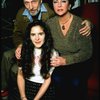 L-R) Actors Tom Aldredge, Ann Talman and  Elizabeth Taylor during a break in rehearsals for the Broadway revival of the play "The Little Foxes." (New York)