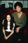 L-R) Actors  Ann Talman and  Elizabeth Taylor during a break in rehearsals for the Broadway revival of the play "The Little Foxes." (New York)