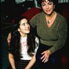 L-R) Actors  Ann Talman and  Elizabeth Taylor during a break in rehearsals for the Broadway revival of the play "The Little Foxes." (New York)