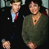 Actors Dennis Christopher and  Elizabeth Taylor during a break in rehearsals for the Broadway revival of the play "The Little Foxes." (New York)