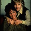 L-R) Actors Elizabeth Taylor and Maureen Stapleton during a break in rehearsals for the Broadway revival of the play "The Little Foxes." (New York)