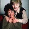 L-R) Actors Elizabeth Taylor and Maureen Stapleton during a break in rehearsals for the Broadway revival of the play "The Little Foxes." (New York)