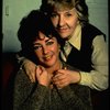 L-R) Actors Elizabeth Taylor and Maureen Stapleton during a break in rehearsals for the Broadway revival of the play "The Little Foxes." (New York)