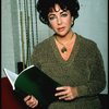Actress Elizabeth Taylor during a break in rehearsals for the Broadway revival of the play "The Little Foxes." (New York)