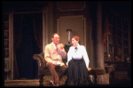 Actors Cheryl Kennedy as Eliza Doolittle and Rex Harrison as Prof. Henry Higgins in a scene from the Broadway revival of the musical "My Fair Lady." (New York)