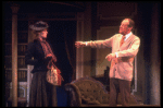 Actors Cheryl Kennedy as Eliza Doolittle and Rex Harrison as Prof. Henry Higgins in a scene from the Broadway revival of the musical "My Fair Lady." (New York)