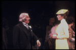 Actors Cheryl Kennedy and Milo O'Shea as Eliza and Alfred P. Doolittle in a scene from the Broadway revival of the musical "My Fair Lady." (New York)