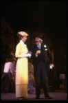 Actors Cheryl Kennedy and Milo O'Shea as Eliza and Alfred P. Doolittle in a scene from the Broadway revival of the musical "My Fair Lady." (New York)