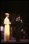 Actors Cheryl Kennedy and Milo O'Shea as Eliza and Alfred P. Doolittle in a scene from the Broadway revival of the musical "My Fair Lady." (New York)