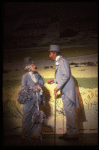 Actors Jack Gwillim and Cathleen Nesbitt in a scene from the Broadway revival of the musical "My Fair Lady." (New York)