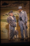 Actors Jack Gwillim and Cathleen Nesbitt in a scene from the Broadway revival of the musical "My Fair Lady." (New York)