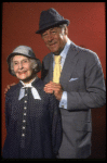 Actors Rex Harrison and Cathleen Nesbitt in a scene from the Broadway revival of the musical "My Fair Lady." (New York)