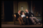 L-R) Actors Rex Harrison, Cheryl Kennedy and Jack Gwillim in a scene from the Broadway revival of the musical "My Fair Lady." (New York)