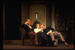 L-R) Actors Rex Harrison, Cheryl Kennedy and Jack Gwillim in a scene from the Broadway revival of the musical "My Fair Lady." (New York)
