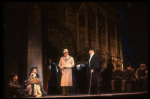 L-R) Actors Cheryl Kennedy, Rex Harrison and Jack Gwillim in a scene from the Broadway revival of the musical "My Fair Lady." (New York)