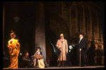 L-R) Actors Cheryl Kennedy, Rex Harrison and Jack Gwillim in a scene from the Broadway revival of the musical "My Fair Lady." (New York)