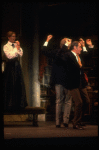 L-R) Actors Cheryl Kennedy, Jack Gwillim and Rex Harrison  in a scene from the Broadway revival of the musical "My Fair Lady." (New York)
