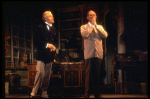L-R) Actors Jack Gwillim and Rex Harrison  in a scene from the Broadway revival of the musical "My Fair Lady." (New York)