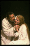 James Earl Jones as Othello and Dianne Wiest as Desdemona in a scene from the Broadway revival of the play "Othello." (New York)