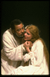 James Earl Jones as Othello and Dianne Wiest as Desdemona in a scene from the Broadway revival of the play "Othello." (New York)