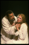 James Earl Jones as Othello and Dianne Wiest as Desdemona in a scene from the Broadway revival of the play "Othello." (New York)