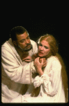 James Earl Jones as Othello and Dianne Wiest as Desdemona in a scene from the Broadway revival of the play "Othello." (New York)