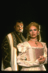 James Earl Jones as Othello and Dianne Wiest as Desdemona in a scene from the Broadway revival of the play "Othello." (New York)