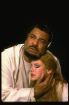 James Earl Jones as Othello and Dianne Wiest as Desdemona in a scene from the Broadway revival of the play "Othello." (New York)