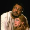 James Earl Jones as Othello and Dianne Wiest as Desdemona in a scene from the Broadway revival of the play "Othello." (New York)