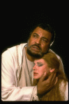 James Earl Jones as Othello and Dianne Wiest as Desdemona in a scene from the Broadway revival of the play "Othello." (New York)