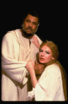 James Earl Jones as Othello and Dianne Wiest as Desdemona in a scene from the Broadway revival of the play "Othello." (New York)