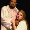 James Earl Jones as Othello and Dianne Wiest as Desdemona in a scene from the Broadway revival of the play "Othello." (New York)