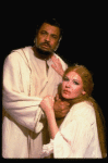 James Earl Jones as Othello and Dianne Wiest as Desdemona in a scene from the Broadway revival of the play "Othello." (New York)