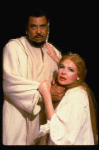 James Earl Jones as Othello and Dianne Wiest as Desdemona in a scene from the Broadway revival of the play "Othello." (New York)