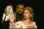 James Earl Jones as Othello and Dianne Wiest as Desdemona in a scene from the Broadway revival of the play "Othello." (New York)