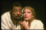 James Earl Jones as Othello and Dianne Wiest as Desdemona in a scene from the Broadway revival of the play "Othello." (New York)