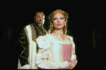 James Earl Jones as Othello and Dianne Wiest as Desdemona in a scene from the Broadway revival of the play "Othello." (New York)