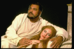 James Earl Jones as Othello and Dianne Wiest as Desdemona in a scene from the Broadway revival of the play "Othello." (New York)