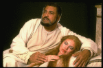 James Earl Jones as Othello and Dianne Wiest as Desdemona in a scene from the Broadway revival of the play "Othello." (New York)