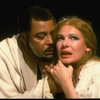 James Earl Jones as Othello and Dianne Wiest as Desdemona in a scene from the Broadway revival of the play "Othello." (New York)