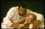 James Earl Jones as Othello and Dianne Wiest as Desdemona in a scene from the Broadway revival of the play "Othello." (New York)