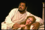 James Earl Jones as Othello and Dianne Wiest as Desdemona in a scene from the Broadway revival of the play "Othello." (New York)