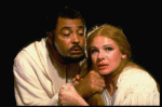 James Earl Jones as Othello and Dianne Wiest as Desdemona in a scene from the Broadway revival of the play "Othello." (New York)