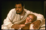 James Earl Jones as Othello and Dianne Wiest as Desdemona in a scene from the Broadway revival of the play "Othello." (New York)