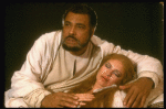 James Earl Jones as Othello and Dianne Wiest as Desdemona in a scene from the Broadway revival of the play "Othello." (New York)