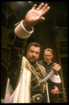 L-R) James Earl Jones as Othello and Christopher Plummer as Iago in a scene from the Broadway revival of the play "Othello." (New York)