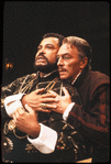 James Earl Jones as Othello and Christopher Plummer as Iago in a scene from the Broadway revival of the play "Othello" (New York)