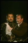James Earl Jones as Othello and Christopher Plummer as Iago in a scene from the Broadway revival of the play "Othello." (New York)