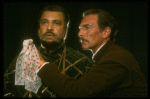 James Earl Jones as Othello and Christopher Plummer as Iago in a scene from the Broadway revival of the play "Othello." (New York)